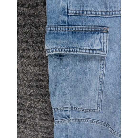 American Eagle Cargo Joggers Womens 4 Blue Stretch Distressed Denim Outdoor - Picture 6 of 16